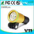 IP68 cree xml t6 led lampe de plongée led led torche de plongée